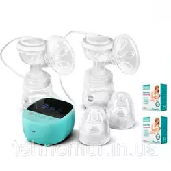 Электрический двойной двухфазный  молокоотсос Bebumi BD1 (blue) с силиконовой соской + пакеты для молока Электрический двойной двухфазный  молокоотсос Bebumi BD1 (blue) с силиконовой соской + пакеты для молока