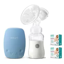 Электрический  молокоотсос Bebumi BS Eco (C blue) с силиконовой соской + пакеты для хранения грудного молока Электрический  молокоотсос Bebumi BS Eco (C blue) с силиконовой соской + пакеты для хранения грудного молока