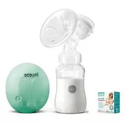 Электрический  молокоотсос Bebumi BS Eco (A green) с силиконовой соской + пакеты для хранения грудного молока Электрический  молокоотсос Bebumi BS Eco (A green) с силиконовой соской + пакеты для хранения грудного молока