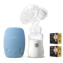 Электрический  молокоотсос Bebumi BS Eco (C blue) с силиконовой соской + пакеты для хранения грудного молока Электрический  молокоотсос Bebumi BS Eco (C blue) с силиконовой соской + пакеты для хранения грудного молока