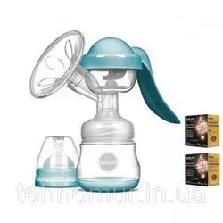 Ручной молокоотсос Bebumi BM Pro (blue) + силиконовая массажная насадка + пакеты для хранения грудного молока Ручной молокоотсос Bebumi BM Pro (blue) + силиконовая массажная насадка + пакеты для хранения грудного молока