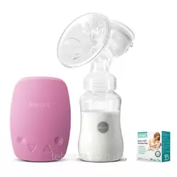 Электрический  молокоотсос Bebumi BS Eco (C pink) с силиконовой соской + пакеты для хранения грудного молока Электрический  молокоотсос Bebumi BS Eco (C pink) с силиконовой соской + пакеты для хранения грудного молока