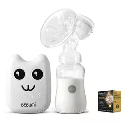 Электрический  молокоотсос Bebumi BS Eco (B white) с силиконовой соской  + пакеты для хранения грудного молока Электрический  молокоотсос Bebumi BS Eco (B white) с силиконовой соской  + пакеты для хранения грудного молока