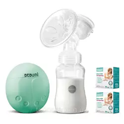 Электрический  молокоотсос Bebumi BS Eco (A green) с силиконовой соской + пакеты для хранения грудного молока Электрический  молокоотсос Bebumi BS Eco (A green) с силиконовой соской + пакеты для хранения грудного молока