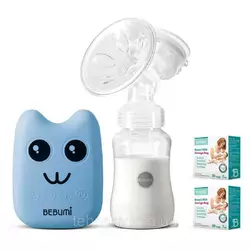 Электрический  молокоотсос Bebumi BS Eco (B blue) с силиконовой соской + пакеты для хранения грудного молока Электрический  молокоотсос Bebumi BS Eco (B blue) с силиконовой соской + пакеты для хранения грудного молока