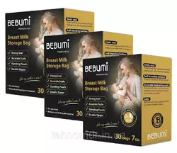 Три комплекта пакетов для хранения грудного молока Bebumi Pro (90 штук) Три комплекта пакетов для хранения грудного молока Bebumi Pro (90 штук)