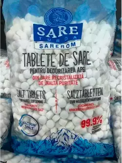 Соль таблетированная для смягчения воды, Sarerоm Румыния 25 кг Соль таблетированная для смягчения воды, Sarerоm Румыния 25 кг