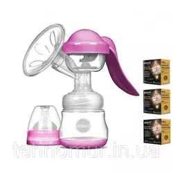 Ручной молокоотсос Bebumi BM Pro (pink) + силиконовая массажная насадка + пакеты для хранения грудного молока Ручной молокоотсос Bebumi BM Pro (pink) + силиконовая массажная насадка + пакеты для хранения грудного молока