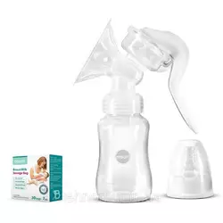 Ручной молокоотсос Bebumi BM1 + пакеты для хранения грудного молока Bebumi 30 штук Ручной молокоотсос Bebumi BM1 + пакеты для хранения грудного молока Bebumi 30 штук