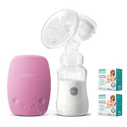 Электрический  молокоотсос Bebumi BS Eco (C pink) с силиконовой соской + пакеты для хранения грудного молока Электрический  молокоотсос Bebumi BS Eco (C pink) с силиконовой соской + пакеты для хранения грудного молока
