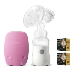 Электрический  молокоотсос Bebumi BS Eco (C pink) с силиконовой соской + пакеты для хранения грудного молока Электрический  молокоотсос Bebumi BS Eco (C pink) с силиконовой соской + пакеты для хранения грудного молока