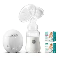 Электрический  молокоотсос Bebumi BS Eco (A white) с силиконовой соской  + пакеты для хранения грудного молока Электрический  молокоотсос Bebumi BS Eco (A white) с силиконовой соской  + пакеты для хранения грудного молока