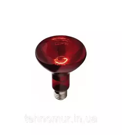 Лампа инфракрасная Tehnomur R80  цвет стекла красный 100 Вт
