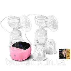 Электрический двойной двухфазный  молокоотсос Bebumi BD1 (pink) с силиконовой соской + пакеты для молока Электрический двойной двухфазный  молокоотсос Bebumi BD1 (pink) с силиконовой соской + пакеты для молока