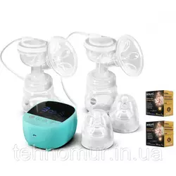 Электрический двойной двухфазный  молокоотсос Bebumi BD1 (blue) с силиконовой соской + пакеты для молока Электрический двойной двухфазный  молокоотсос Bebumi BD1 (blue) с силиконовой соской + пакеты для молока