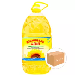 Масло подсолнечное рафинированное ТМ Винницкое,  1 ящик 18 л Масло подсолнечное рафинированное ТМ Винницкое,  1 ящик 18 л