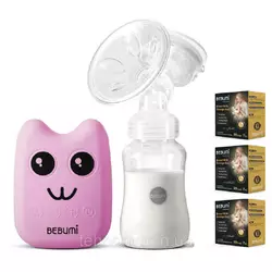 Электрический  молокоотсос Bebumi BS Eco (B pink) с силиконовой соской + пакеты для хранения грудного молока Электрический  молокоотсос Bebumi BS Eco (B pink) с силиконовой соской + пакеты для хранения грудного молока