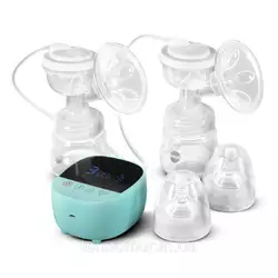 Электрический двойной двухфазный  молокоотсос Bebumi BD1 (blue) с силиконовой соской Электрический двойной двухфазный  молокоотсос Bebumi BD1 (blue) с силиконовой соской