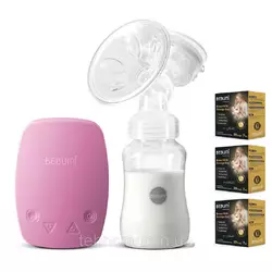 Электрический  молокоотсос Bebumi BS Eco (C pink) с силиконовой соской + пакеты для хранения грудного молока Электрический  молокоотсос Bebumi BS Eco (C pink) с силиконовой соской + пакеты для хранения грудного молока