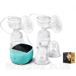Электрический двойной двухфазный  молокоотсос Bebumi BD1 (blue) с силиконовой соской + пакеты для молока Электрический двойной двухфазный  молокоотсос Bebumi BD1 (blue) с силиконовой соской + пакеты для молока