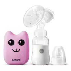 Электрический  молокоотсос Bebumi BS Eco (B pink) с силиконовой соской