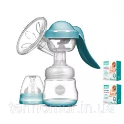 Ручной молокоотсос Bebumi BM Pro (blue) + силиконовая массажная насадка + пакеты для хранения грудного молока Ручной молокоотсос Bebumi BM Pro (blue) + силиконовая массажная насадка + пакеты для хранения грудного молока