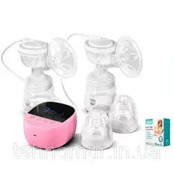 Электрический двойной двухфазный  молокоотсос Bebumi BD1 (pink) с силиконовой соской + пакеты для молока Электрический двойной двухфазный  молокоотсос Bebumi BD1 (pink) с силиконовой соской + пакеты для молока
