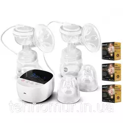 Электрический двойной двухфазный  молокоотсос Bebumi BD1 (white) с силиконовой соской + пакеты для молока Электрический двойной двухфазный  молокоотсос Bebumi BD1 (white) с силиконовой соской + пакеты для молока