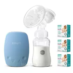 Электрический  молокоотсос Bebumi BS Eco (C blue) с силиконовой соской + пакеты для хранения грудного молока Электрический  молокоотсос Bebumi BS Eco (C blue) с силиконовой соской + пакеты для хранения грудного молока