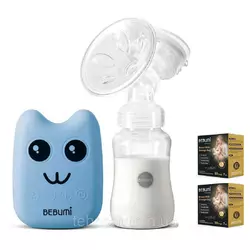 Электрический  молокоотсос Bebumi BS Eco (B blue) с силиконовой соской + пакеты для хранения грудного молока Электрический  молокоотсос Bebumi BS Eco (B blue) с силиконовой соской + пакеты для хранения грудного молока