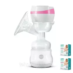 Электрический двухфазный  молокоотсос Bebumi BS1 (pink) с силиконовой соской + пакеты для хранения молока Электрический двухфазный  молокоотсос Bebumi BS1 (pink) с силиконовой соской + пакеты для хранения молока
