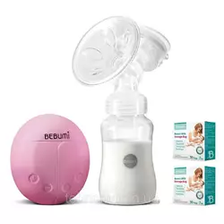 Электрический  молокоотсос Bebumi BS Eco (A pink) с силиконовой соской + пакеты для хранения грудного молока Электрический  молокоотсос Bebumi BS Eco (A pink) с силиконовой соской + пакеты для хранения грудного молока