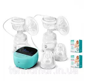 Электрический двойной двухфазный  молокоотсос Bebumi BD1 (blue) с силиконовой соской + пакеты для молока Электрический двойной двухфазный  молокоотсос Bebumi BD1 (blue) с силиконовой соской + пакеты для молока