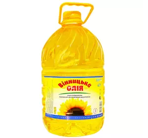 Масло подсолнечное Винницкое, рафинированное дезодорированное вымороженное марки «П», 5л Масло подсолнечное Винницкое, рафинированное дезодорированное вымороженное марки «П», 5л