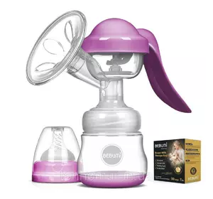 Ручной молокоотсос Bebumi BM Pro (pink) + силиконовая массажная насадка + пакеты для хранения грудного молока Ручной молокоотсос Bebumi BM Pro (pink) + силиконовая массажная насадка + пакеты для хранения грудного молока