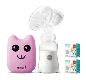 Электрический  молокоотсос Bebumi BS Eco (B pink) с силиконовой соской + пакеты для хранения грудного молока Электрический  молокоотсос Bebumi BS Eco (B pink) с силиконовой соской + пакеты для хранения грудного молока