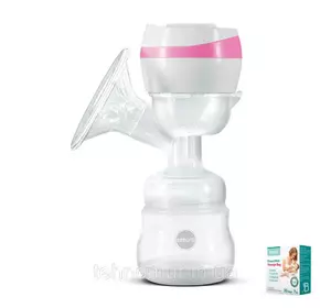Электрический двухфазный  молокоотсос Bebumi BS1 (pink) с силиконовой соской + пакеты для хранения молока