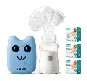 Электрический  молокоотсос Bebumi BS Eco (B blue) с силиконовой соской + пакеты для хранения грудного молока Электрический  молокоотсос Bebumi BS Eco (B blue) с силиконовой соской + пакеты для хранения грудного молока