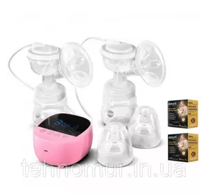 Электрический двойной двухфазный  молокоотсос Bebumi BD1 (pink) с силиконовой соской + пакеты для молока Электрический двойной двухфазный  молокоотсос Bebumi BD1 (pink) с силиконовой соской + пакеты для молока