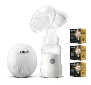 Электрический  молокоотсос Bebumi BS Eco (A white) с силиконовой соской  + пакеты для хранения грудного молока Электрический  молокоотсос Bebumi BS Eco (A white) с силиконовой соской  + пакеты для хранения грудного молока