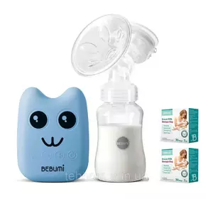 Электрический  молокоотсос Bebumi BS Eco (B blue) с силиконовой соской + пакеты для хранения грудного молока Электрический  молокоотсос Bebumi BS Eco (B blue) с силиконовой соской + пакеты для хранения грудного молока
