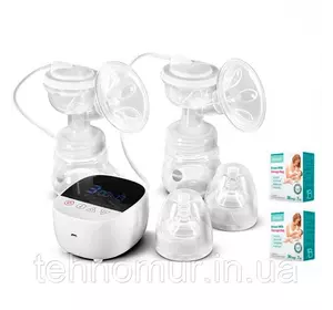 Электрический двойной двухфазный  молокоотсос Bebumi BD1 (white) с силиконовой соской + пакеты для молока Электрический двойной двухфазный  молокоотсос Bebumi BD1 (white) с силиконовой соской + пакеты для молока