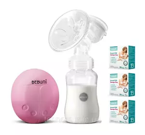 Электрический  молокоотсос Bebumi BS Eco (A pink) с силиконовой соской + пакеты для хранения грудного молока Электрический  молокоотсос Bebumi BS Eco (A pink) с силиконовой соской + пакеты для хранения грудного молока