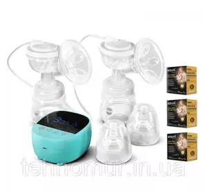 Электрический двойной двухфазный  молокоотсос Bebumi BD1 (blue) с силиконовой соской + пакеты для молока Электрический двойной двухфазный  молокоотсос Bebumi BD1 (blue) с силиконовой соской + пакеты для молока
