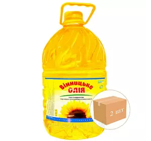 Масло подсолнечное рафинированное ТМ Винницкое, 1 ящик 20 л Масло подсолнечное рафинированное ТМ Винницкое, 1 ящик 20 л