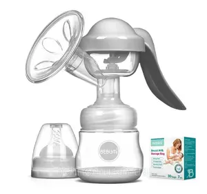 Ручной молокоотсос Bebumi BM Pro (white) + силиконовая массажная насадка + пакеты для хранения грудного молока Ручной молокоотсос Bebumi BM Pro (white) + силиконовая массажная насадка + пакеты для хранения грудного молока
