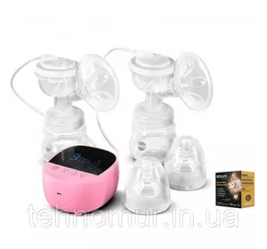 Электрический двойной двухфазный  молокоотсос Bebumi BD1 (pink) с силиконовой соской + пакеты для молока Электрический двойной двухфазный  молокоотсос Bebumi BD1 (pink) с силиконовой соской + пакеты для молока