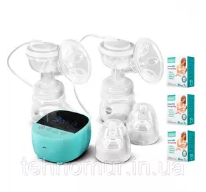 Электрический двойной двухфазный  молокоотсос Bebumi BD1 (blue) с силиконовой соской + пакеты для молока Электрический двойной двухфазный  молокоотсос Bebumi BD1 (blue) с силиконовой соской + пакеты для молока