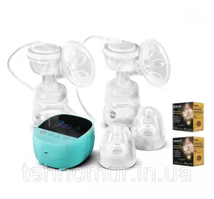 Электрический двойной двухфазный  молокоотсос Bebumi BD1 (blue) с силиконовой соской + пакеты для молока Электрический двойной двухфазный  молокоотсос Bebumi BD1 (blue) с силиконовой соской + пакеты для молока