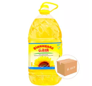 Масло подсолнечное рафинированное ТМ Винницкое,  1 ящик 18 л Масло подсолнечное рафинированное ТМ Винницкое,  1 ящик 18 л